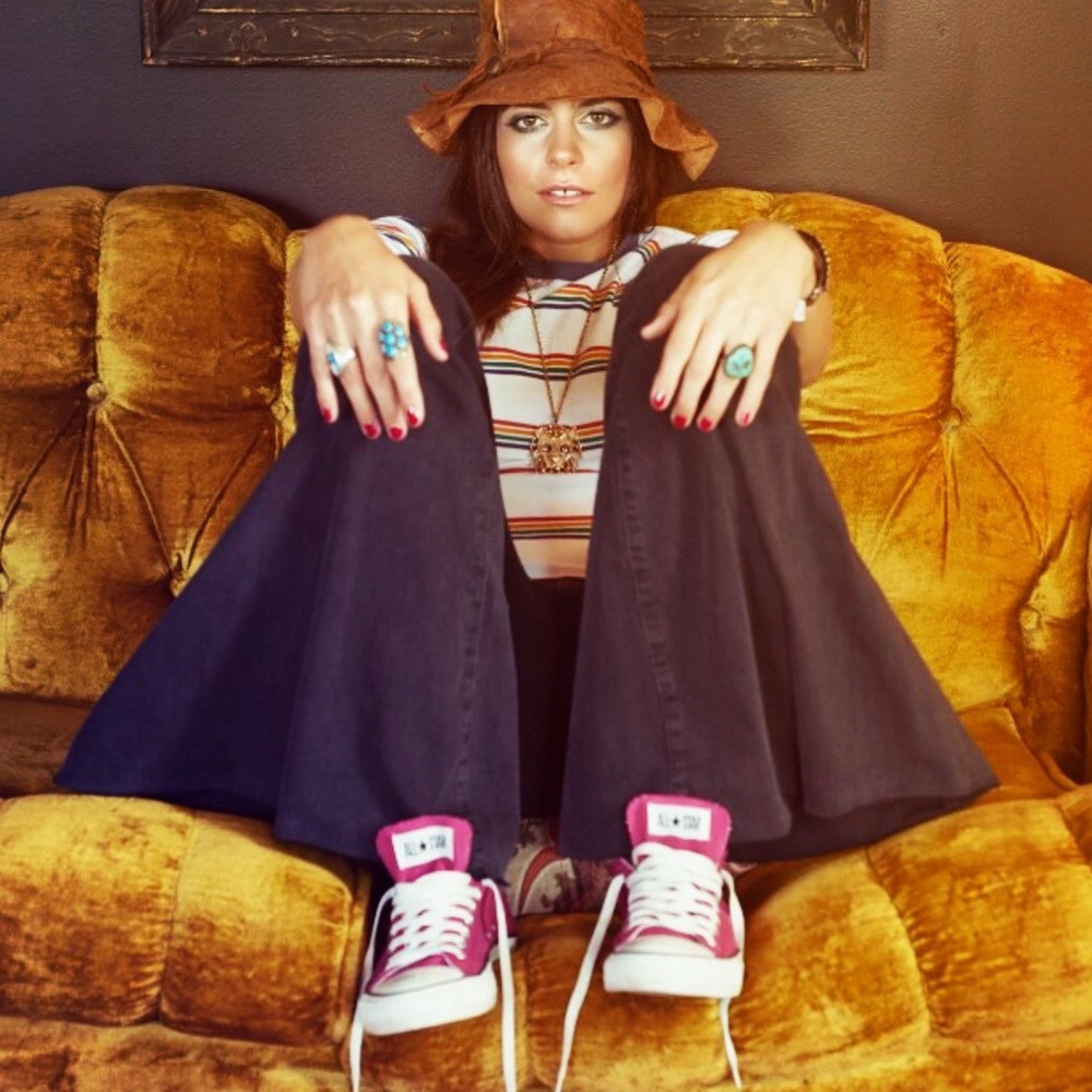 Converse All Star magenta canvas sneakers